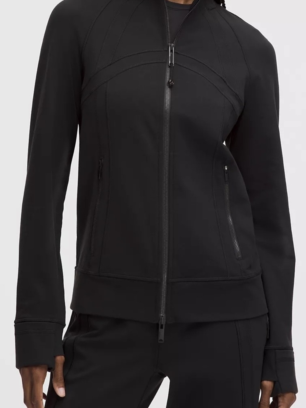 lululemon athletica Black Full-Zip Bomber Jacket